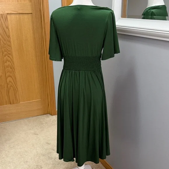 Baltic Born Deep Green Midi Dress - Picture 3 of 4